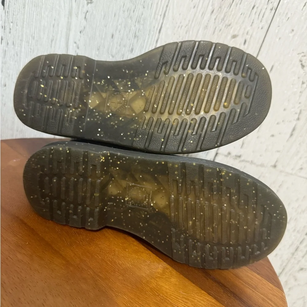 Dr. Martens Black Glitter Kids Boots - Picture 4 of 5